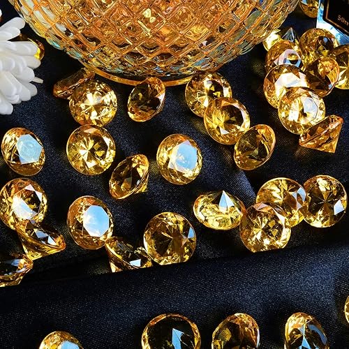 Vista 28 de Babenest - Relleno de jarrón de gemas falsas de diamantes acrílicos, 240 piezas de diamantes de imitación de 3/4 pulgadas, joyas de cristal