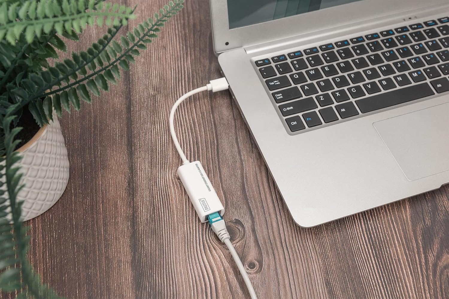 DIGITUS Network Adapter via USB 3.0 - Gigabit Ethernet 1 GBit/s RJ45 - Additional LAN Connection via USB-A Plug