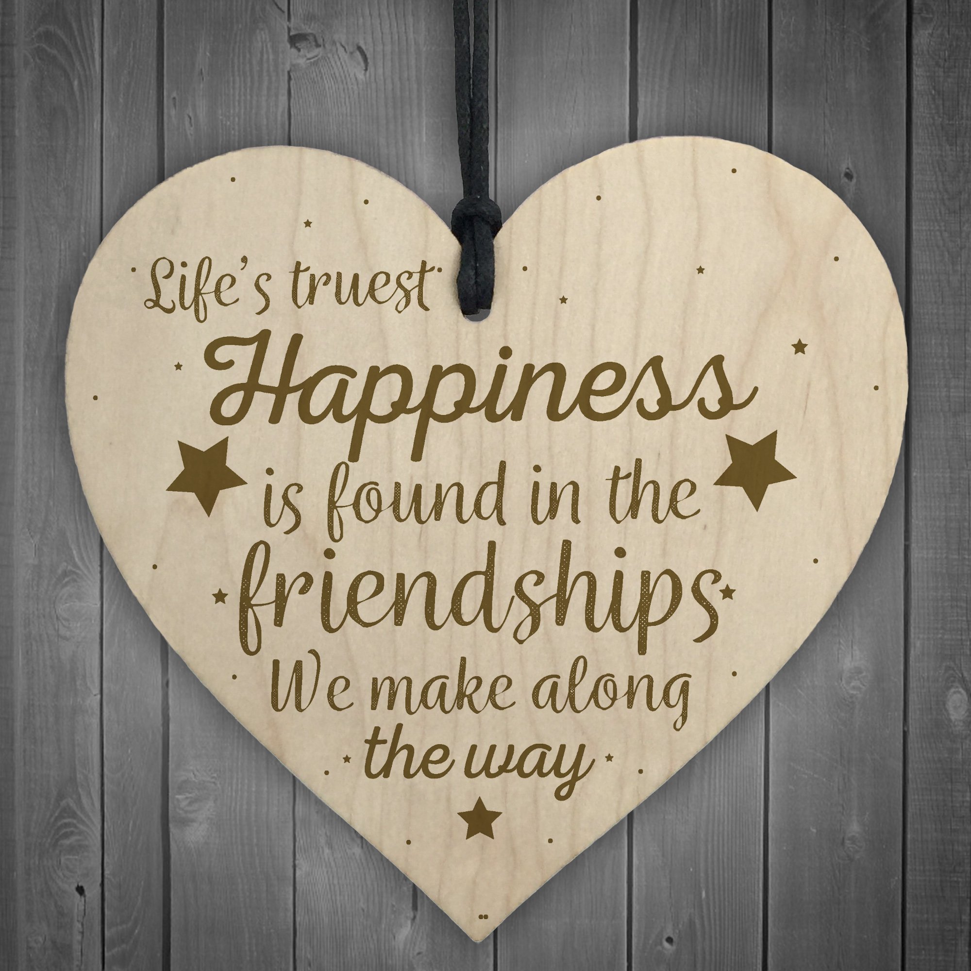 Red Ocean Best Friend Friendship Gift Wooden Heart Plaque Birthday Thank You Mum Daughter Gifts For Her