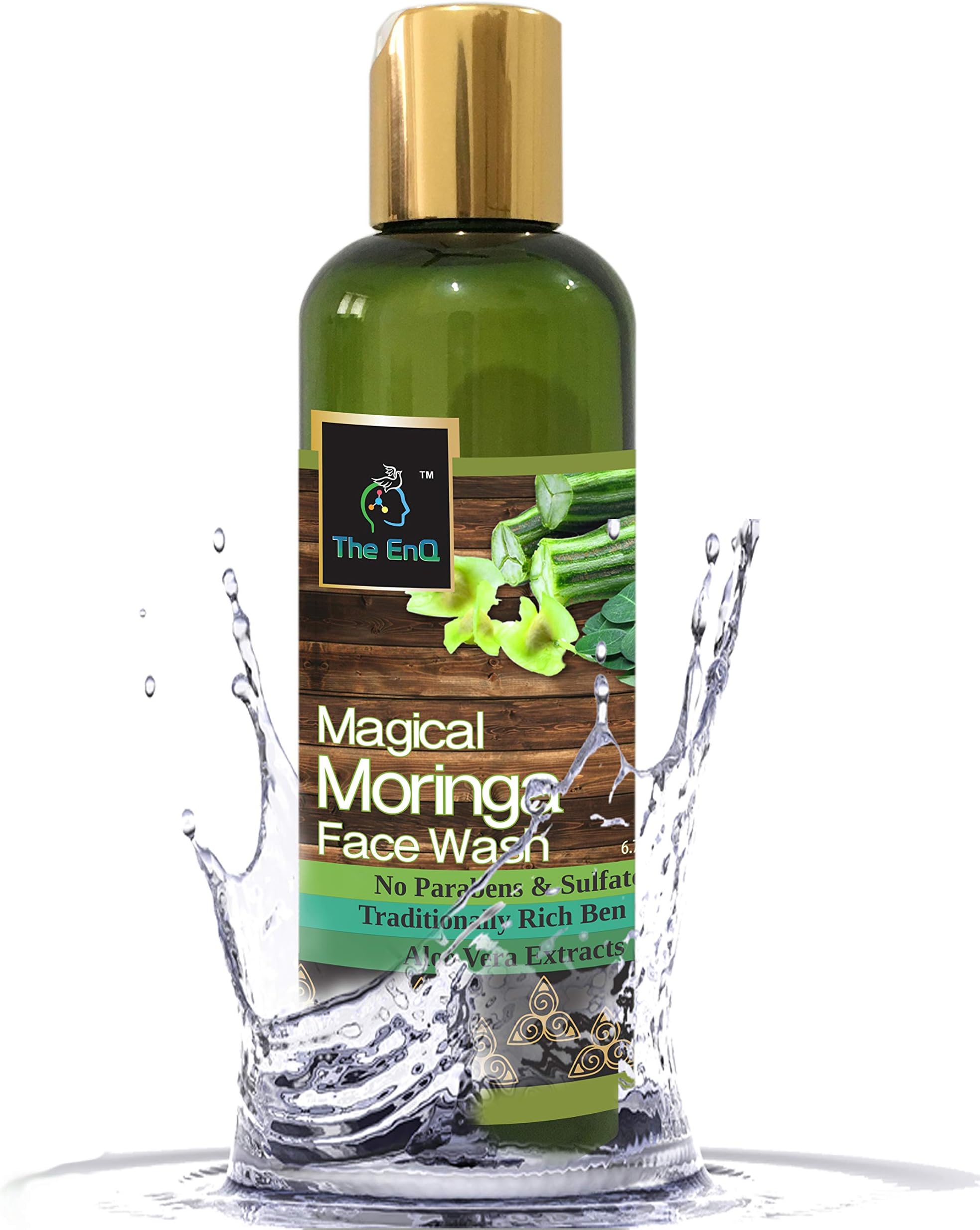 The EnQ Magical Moringa Face Wash 200ml / 6.76 Fl.oz - Paraben & Sulfate free