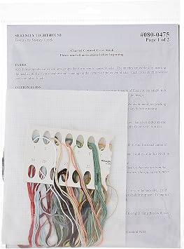 Janlynn Serenity Lighthouse Counted Cross Stitch Kit, Multi-Colored