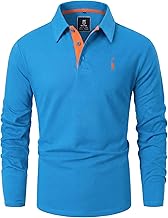 GLESTORE Polo Shirt Men's Long-Sleeved Casual Long-Sleeved Polo Giraffe Embroidery Long Sleeve Shirt