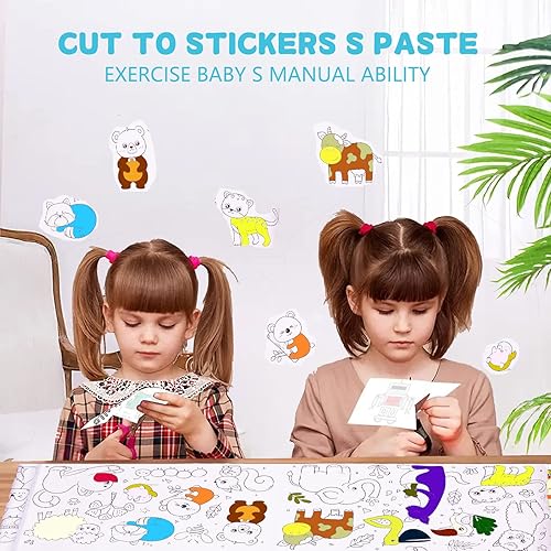 Miniatura 5 de Rollo de papel de dibujo para niños, rollo de papel para colorear para niños, rollos de papel de dibujo adhesivo para niños pequeños, regalo de