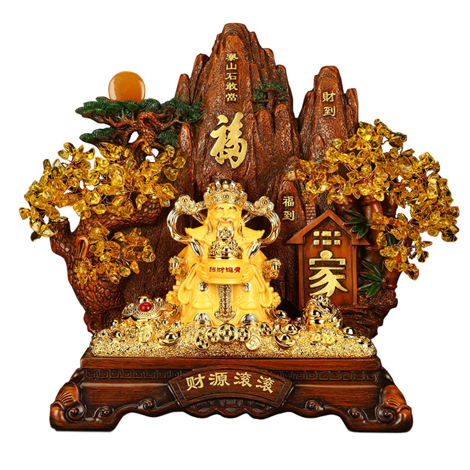 Feng Shui Money Tree God of Wealth Statue Ornament for Wealth Attraction