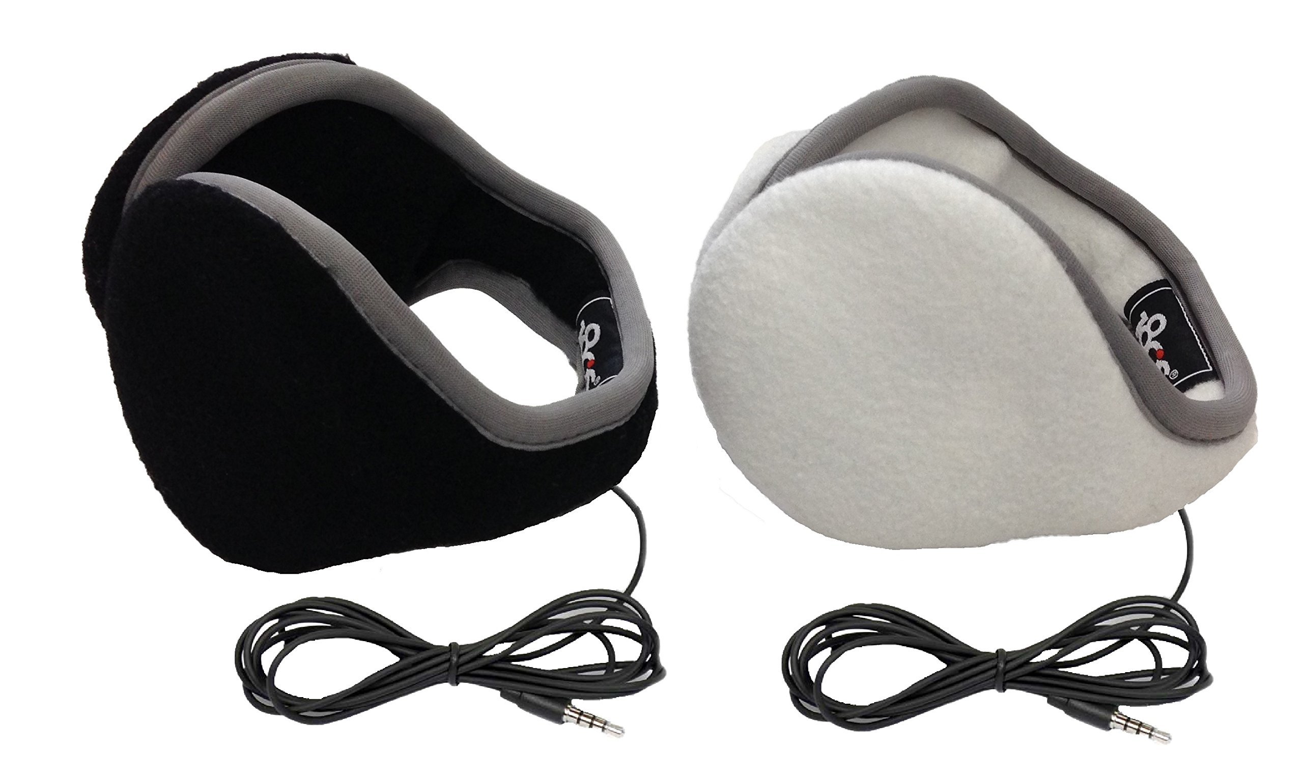 180s Unisex 2-Pack Behind the Head Adjustable Ear Warmers With Built In Headphones