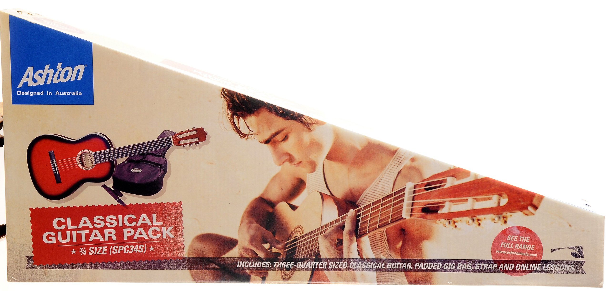 ASHTON SPC34PK - Guitarra clásica (tamaño 3/4), color rosa