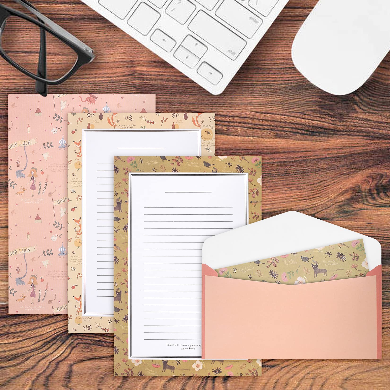 Writing Paper and Envelopes Set, Lined Stationery Letter Writing Paper Set, Including 36 Pcs A5 Stationary Letter - Image 4