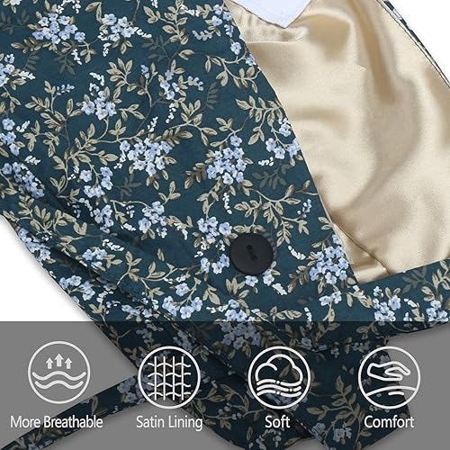 Miniatura 53 de QBA Adjustable Working Cap with Button, Cotton Working Hat Sweatband, Elastic Bandage Tie Back Hats for Women & Men, One