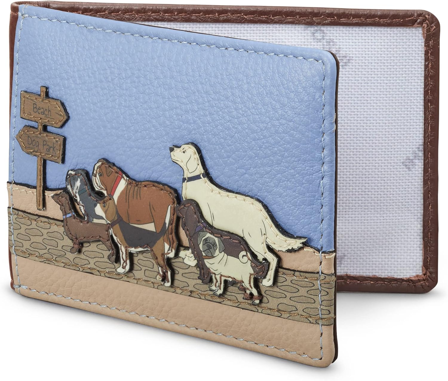 Yoshi Dog Walk Leather Travel Pass Holder/Card Holder Amazon.co.uk