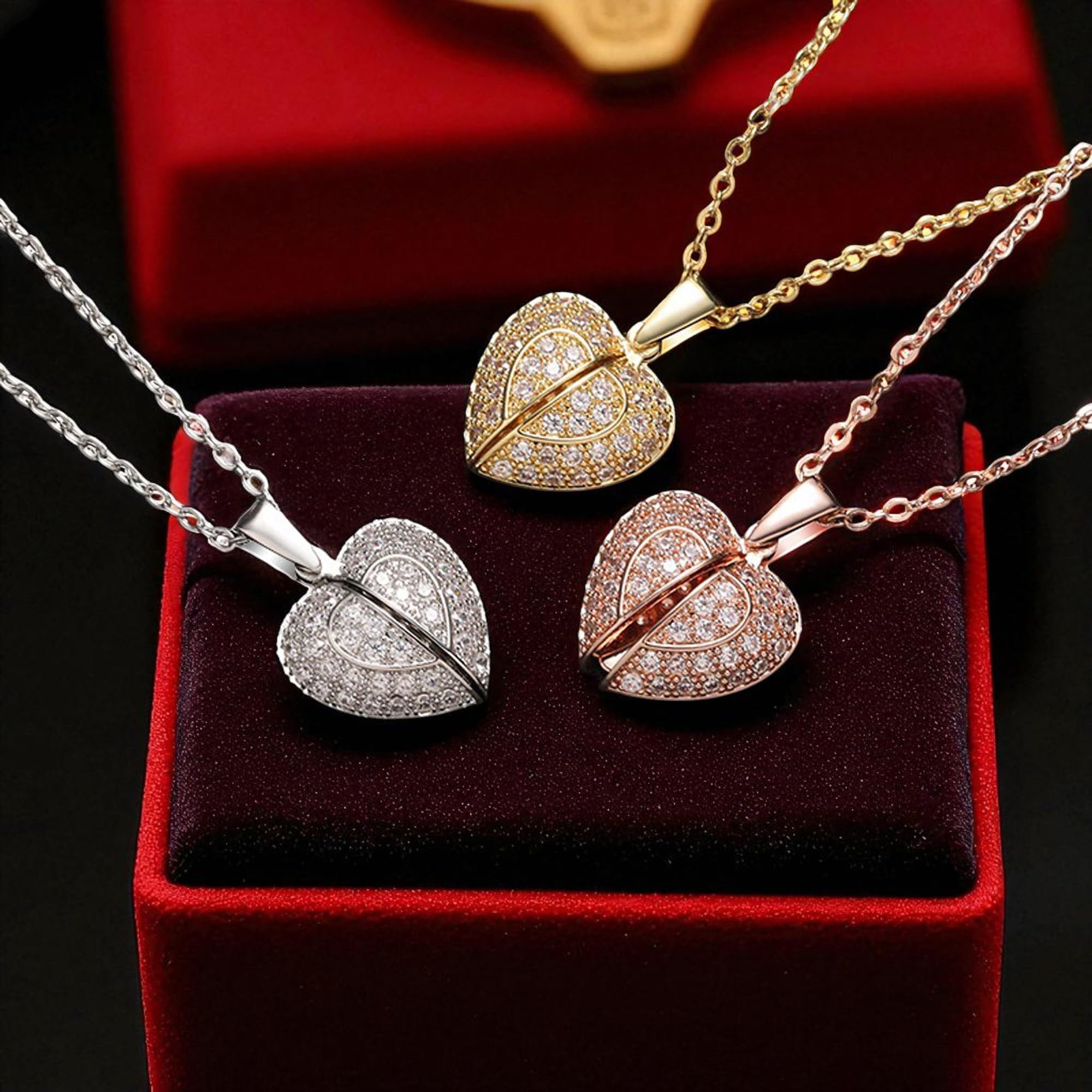 Personalizado alas de ángel collar personalizado grabado nombre collar corazón relicario parejas joyería conmemorativa regalo para mujeres hombres