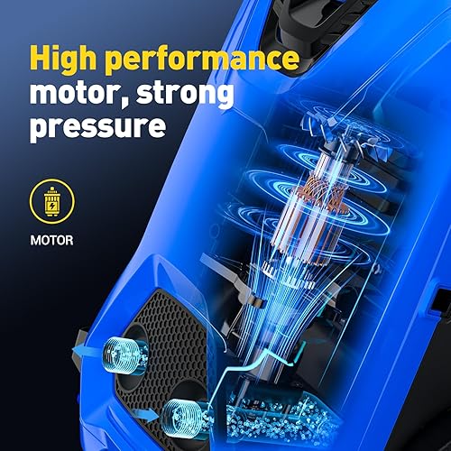 Miniatura 7 de EVEAGE Hidrolavadora eléctrica, lavadora de alta presión de 4200 PSI 2.8 GPM, con cañón de espuma de 1000ML, 3 boquillas de presión, para limpieza