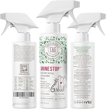 Urine Stop Spray for Dogs Only 400ml Plant Based Indoor Dogs Urine Deterrent Odour Neutraliser and Enzymatic Cleaner for Carpet and Floors Safe Non-Toxic Formula Long Lasting Protection