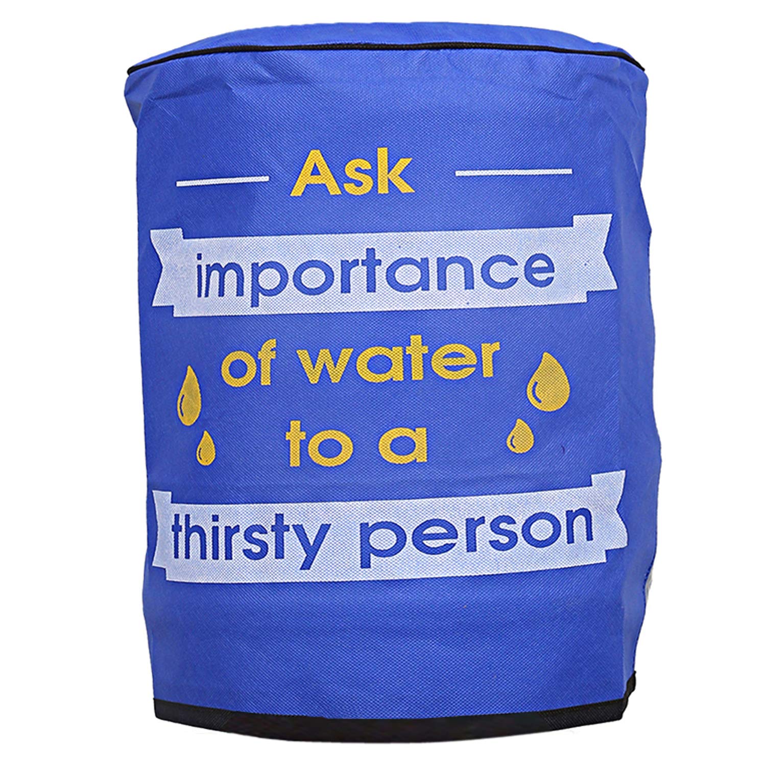 Kuber Industries Rexine Water Dispenser Bottle Cover with Rexine Water Level Indication 20 LTR (Blue)-CTKTC25509,Standard