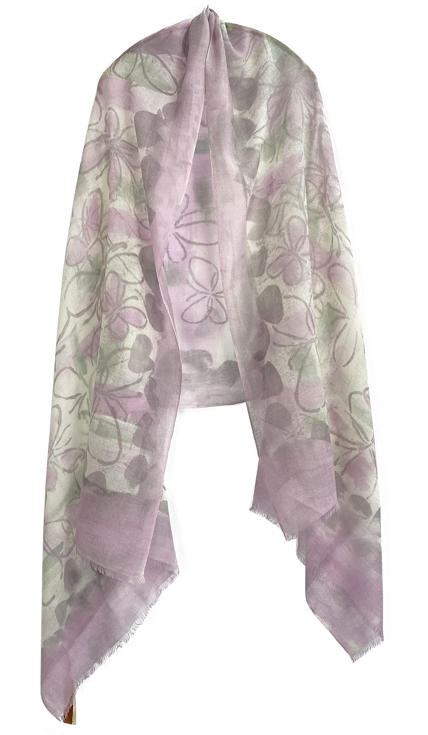 estolas, bufanda, accesorios de cachemira - Flower Roses, Rosa Verde, Talla única