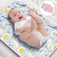 Vista 9 de Maveek - 2 cambiadores de pañales para bebé, 19.7 x 27.6 pulgadas, impermeable, reutilizable, multifuncional, lavable, para el hogar y al aire libre