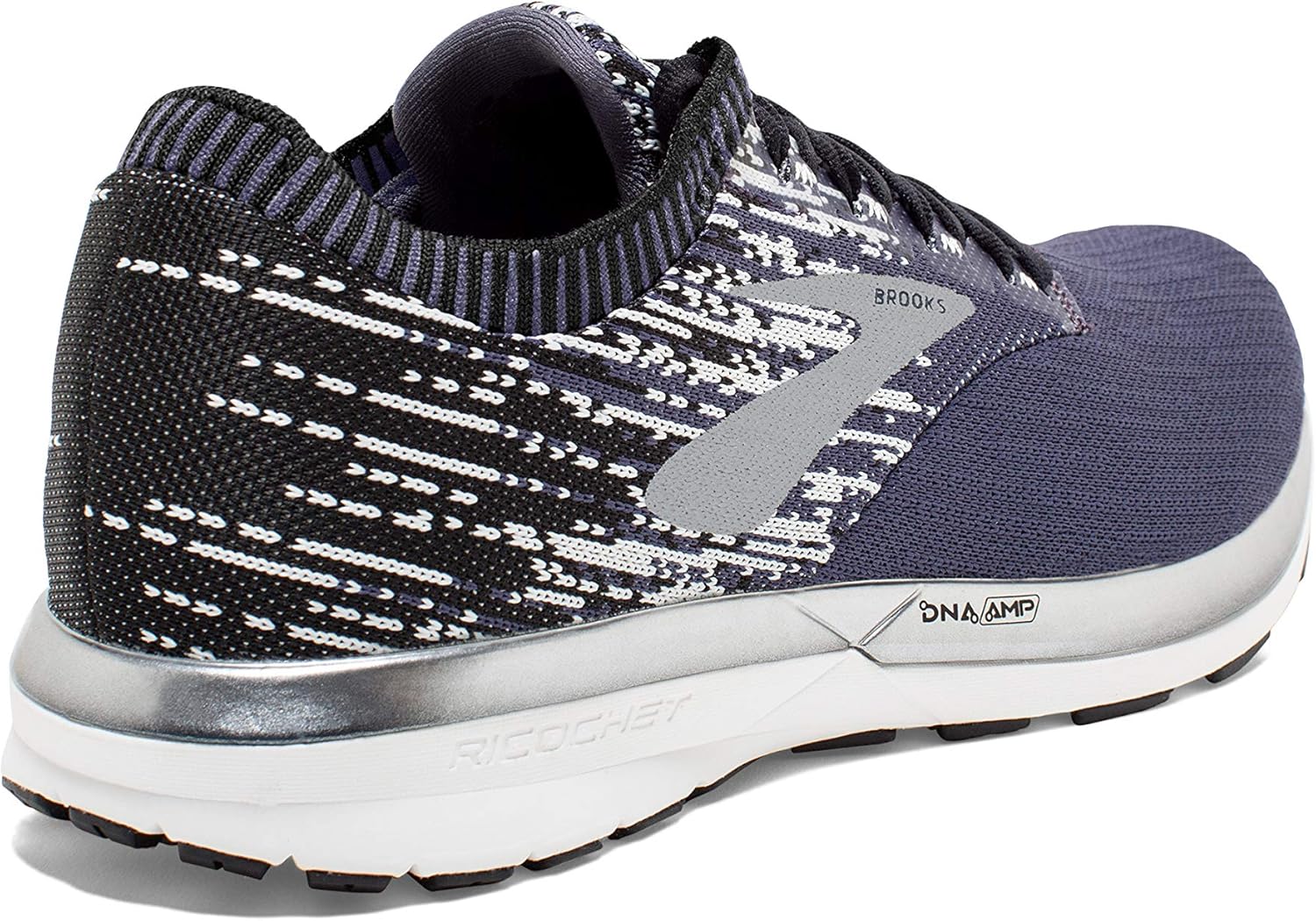Brooks Mens Ricochet Running Shoe 9 Greystone/Grey/Navy