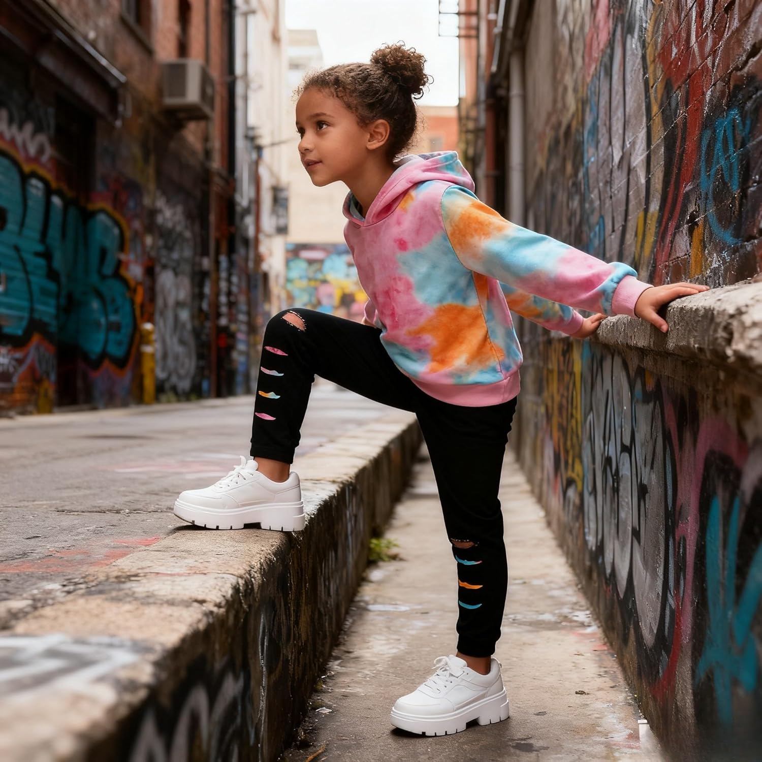 Kid Girls Clothes - Girls Outfits Tie Dye Tops and Leggings Pants 2 Piece Spring Clothes Set - Image 4