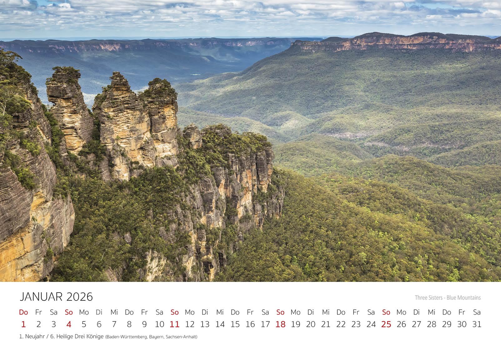 Edition Seidel Premium Kalender Faszinierendes Australien 2026 Format DIN A3 Wandkalender Pazifik Sydney Melbourne Tasmanien Nationalpark Uluru Ayers Rock