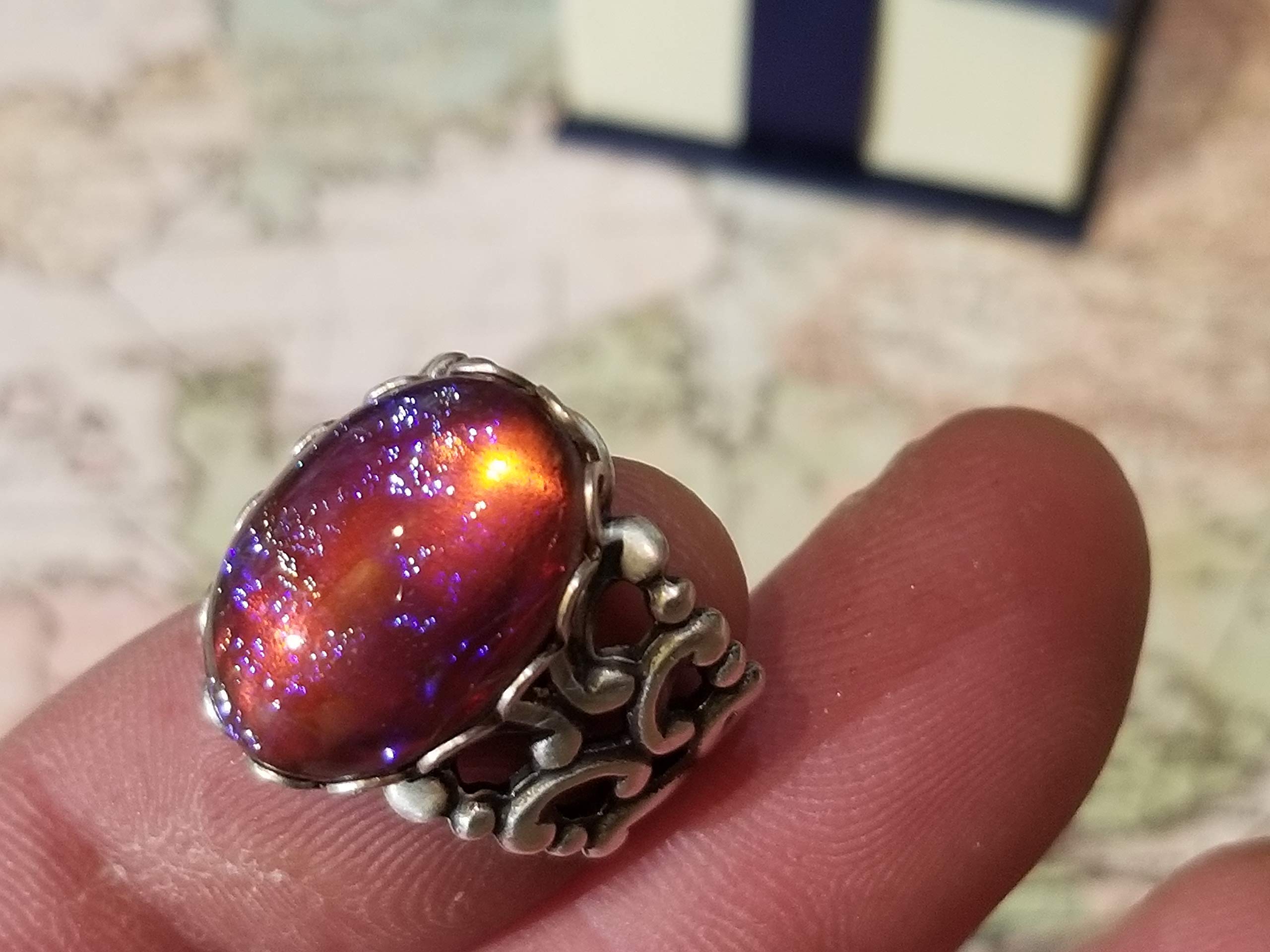 Fire Opal Ring fashionable Dragons