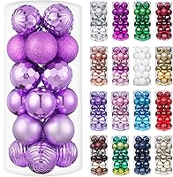 Vista 43 de XmasExp - Juego de 24 adornos de Navidad inastillables, bolas de árbol de Navidad, decoraciones para bolas de árbol de Navidad, 40 mm/1.57