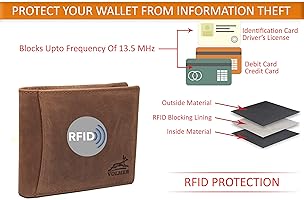 Fa.Volmer Lederen portemonnee van echt buffelleer, grote portemonnee voor heren en dames, TÜV-geteste RFID-bescherming, in de kleuren bruin en zwart, grijs (iron