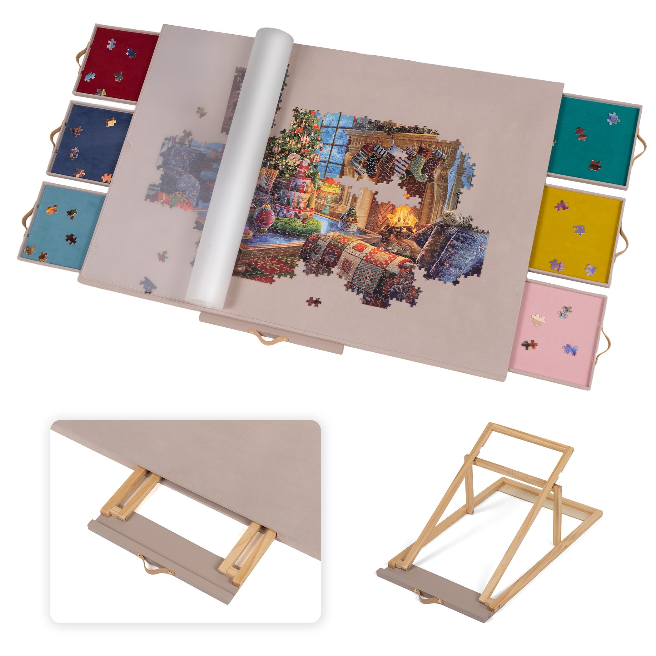 Amazon.com: Lavievert Fully Flannel Covered Tilting Puzzle Board