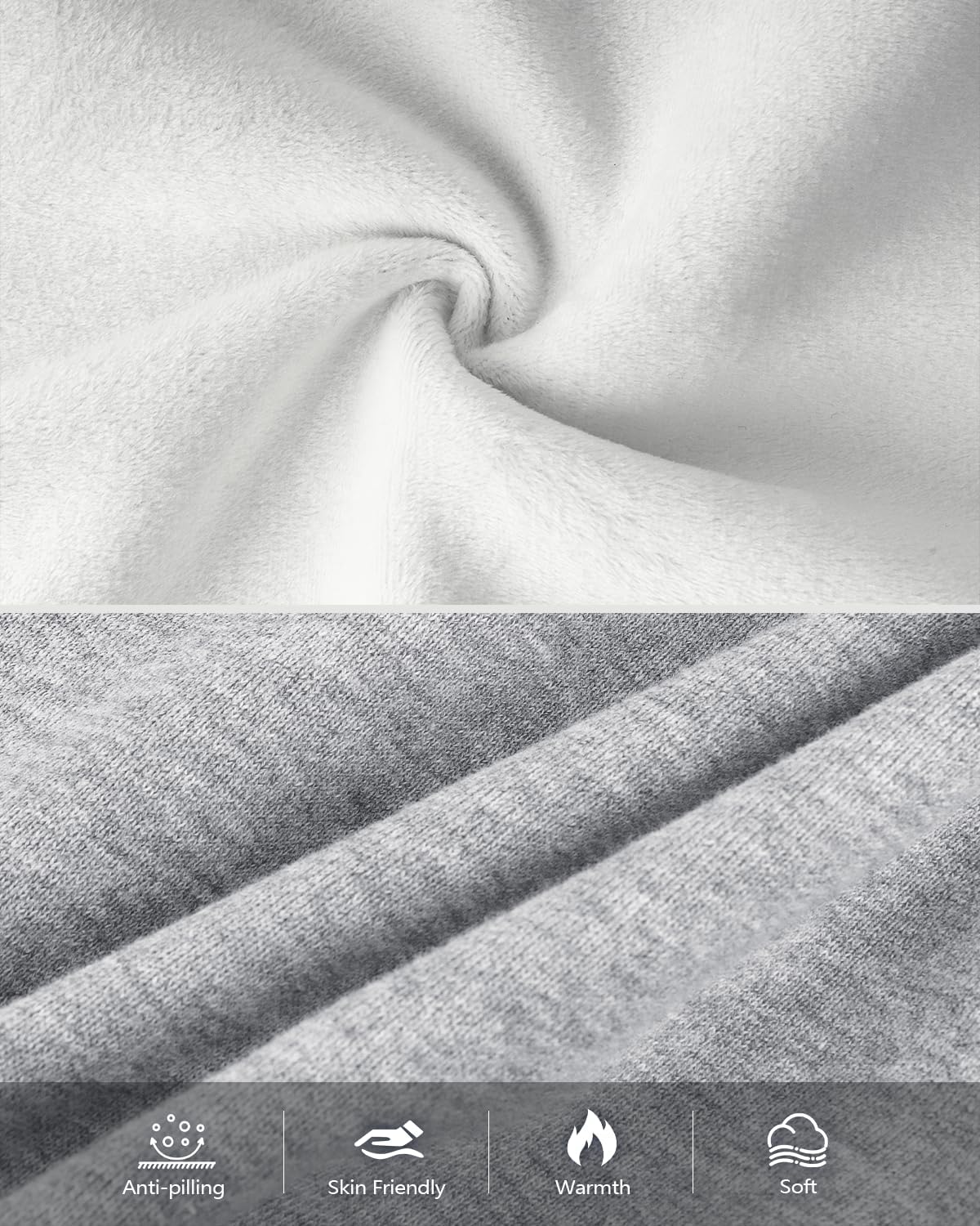 Zylioo Extra Long Fleece Sweatpants for Men Tall, Men's Black Fleece Sweatpants with 36 Inch Inseam, Men's Tall Joggers - Image 6