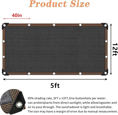 Vista 22 de Paño de sombra para plantas de invernadero, 80-90% protector solar para jardín al aire libre, pérgola, patio, césped, paños para perrera, gallinero