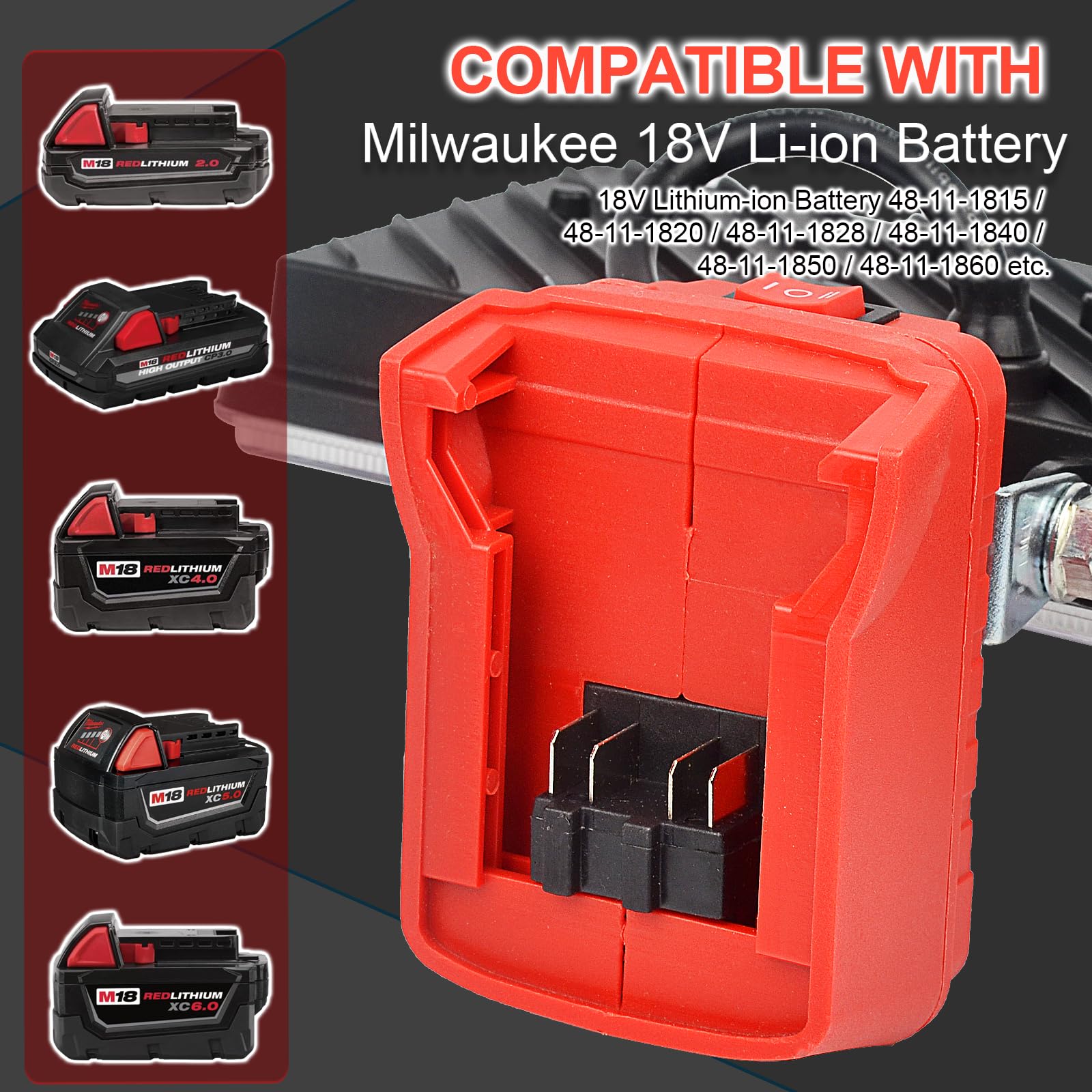 LED Work Light for Milwaukee m18, ZDOZITZ 42W 5900LM for Milwaukee - Type- C USB Light with Dual USB Charging Port(Tool Only) - Image 3