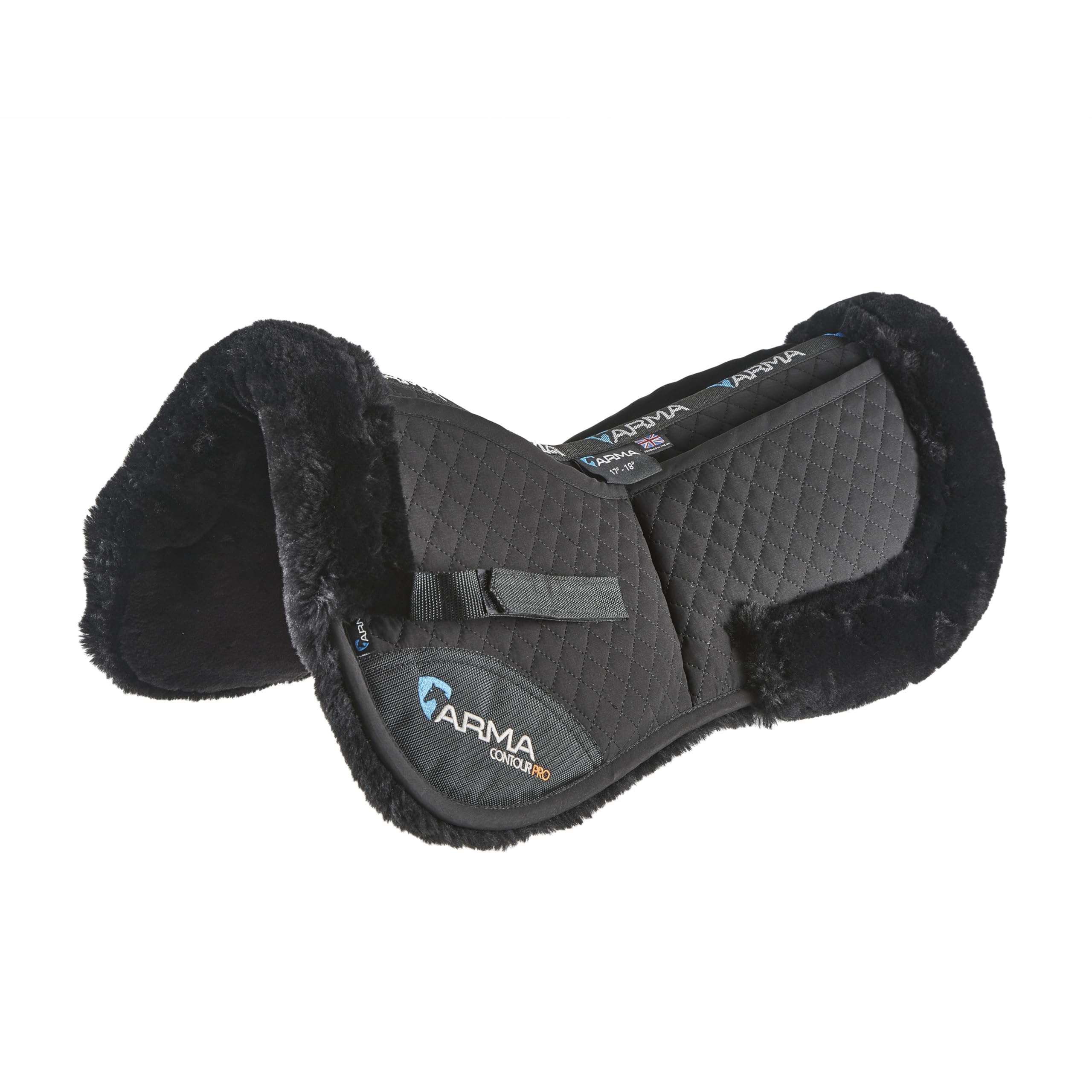 Shires ARMA Corrective Lined Half Pad - Black 17-18"