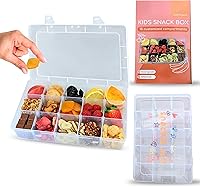 Vista 1 de Skywin Bandeja de aperitivos – Recipientes cuadrados divertidos y funcionales – Caja de aperitivos fácil de usar y limpiar, fomenta una alimentación