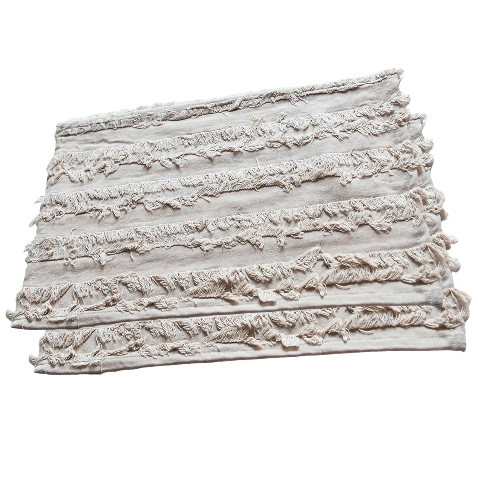 2PCS Dining Mats Mats Dining Cotton Linen Placemats Table Decorations Cotton Linen Texture Table Setting Pad