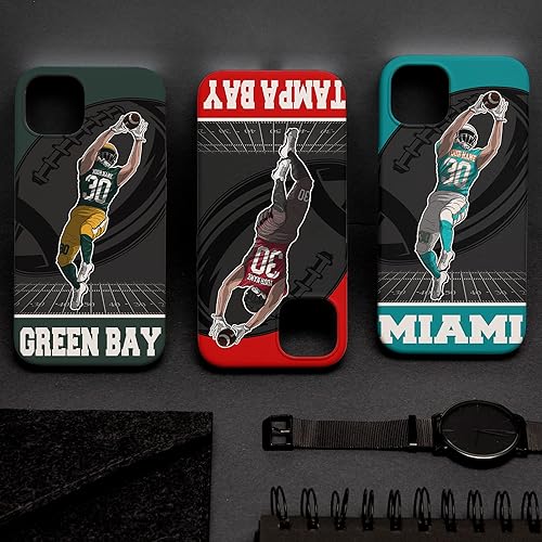 Miniatura 7 de Funda protectora personalizada con nombre y número de equipo de fútbol, estilo 2, compatible con iPhone 14, 12, 13, 11, Promax, Samsung s23, s22,