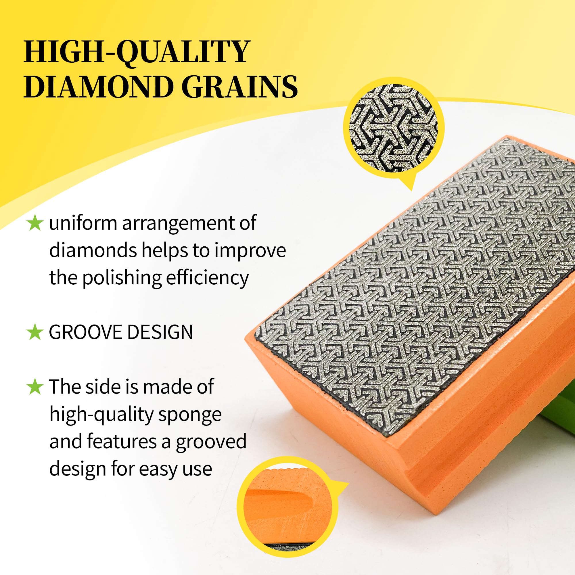 Diamond Polishing Pads - 4PCS for Glass, Stone & Metal -5