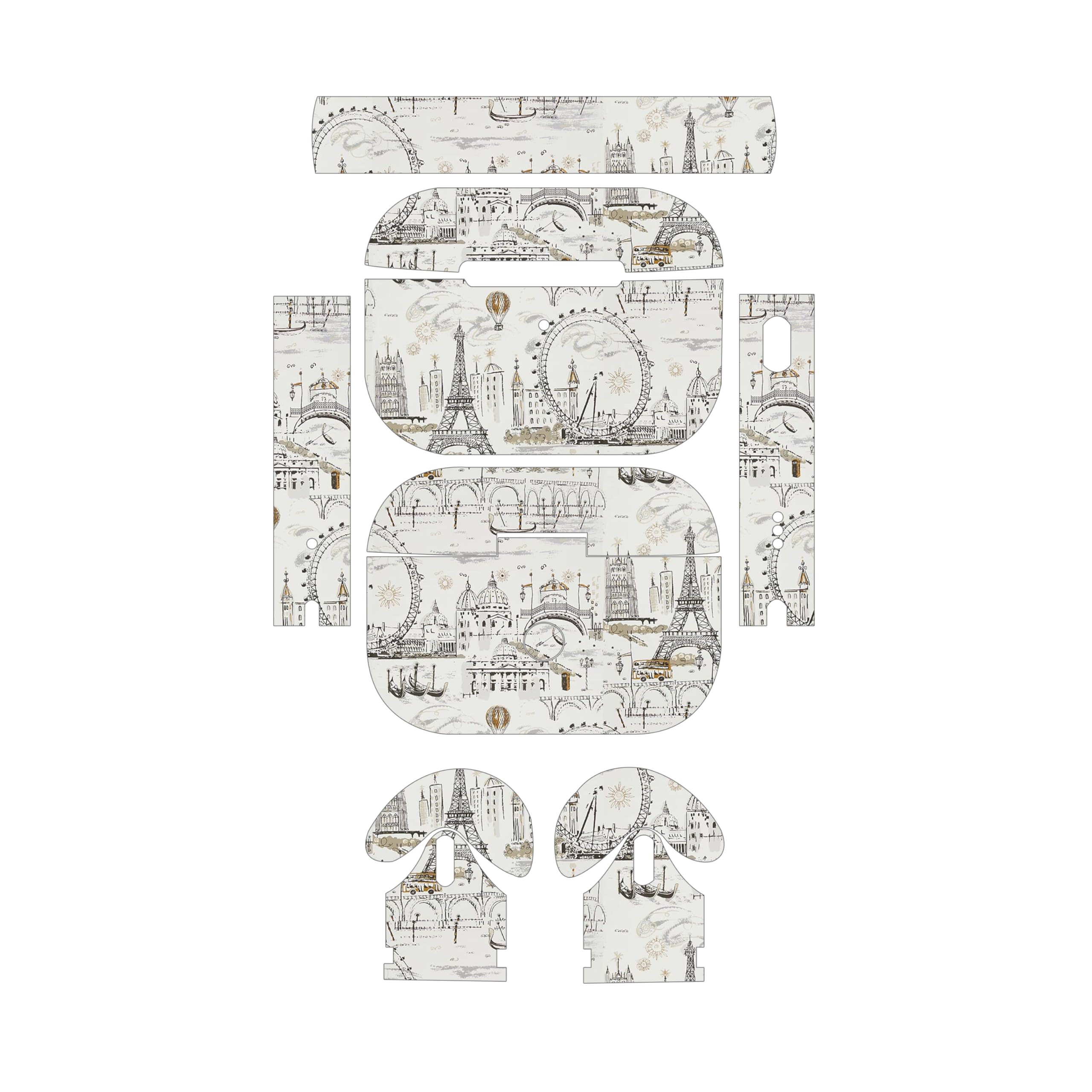 Compatible for AirPods Pro (2nd Generation) Pre-Cut Audio Buds Skin Sticker Wrap (Coverage-Charging Case+Buds) (Pattern-1) (216)-image-42