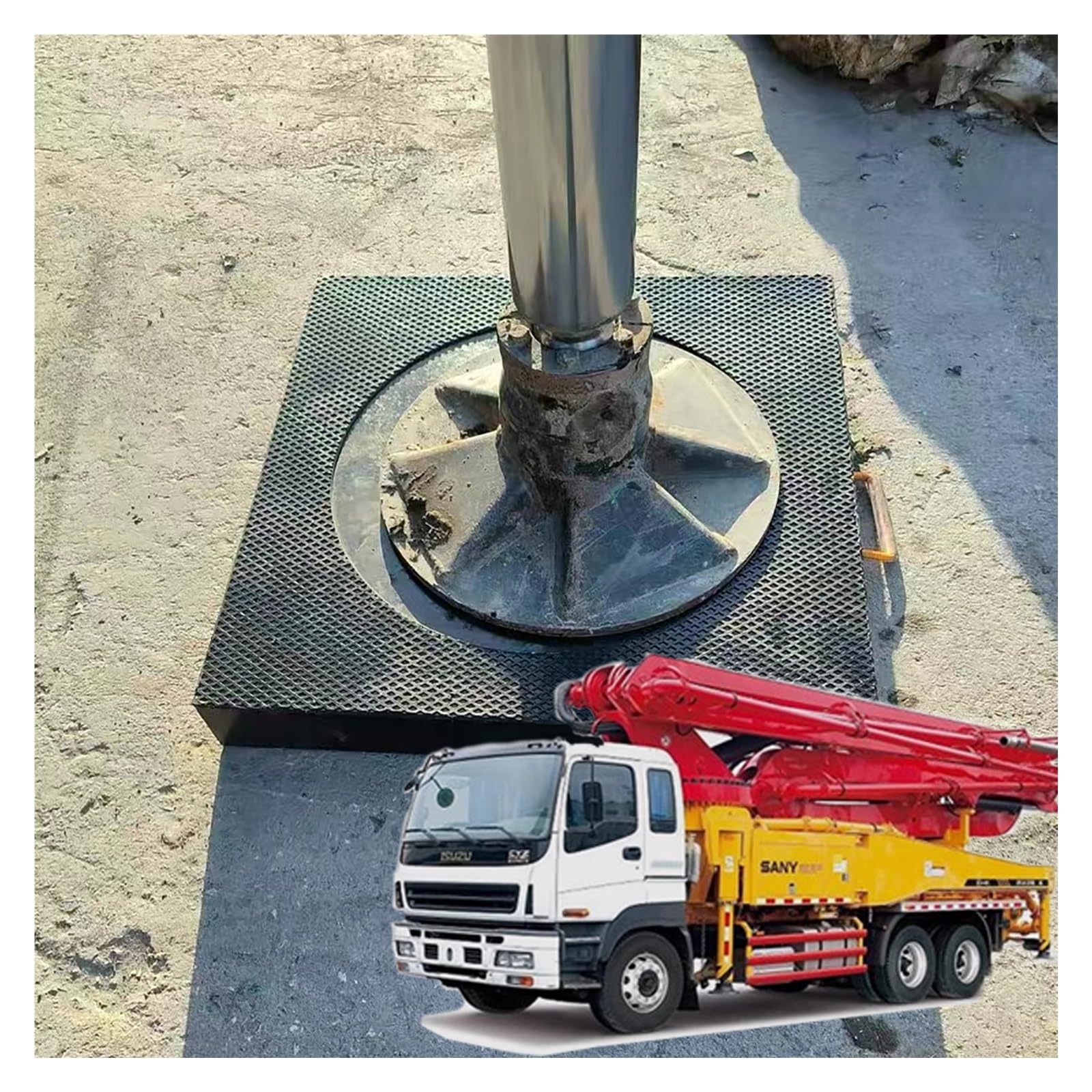 Cuscinetti per timbri per rubinetto, 2 blocchi di livellamento 4 pezzi/camper, cuscinetto stabilizzatore medio, con manico in corda, cuscinetto ideale per superfici pavimentate in calcestruzzo e uso