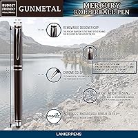 Vista 5 de Lanier Pens Mercury Stylus Rollerball Pen - Gun Metal (Budget Friendly)