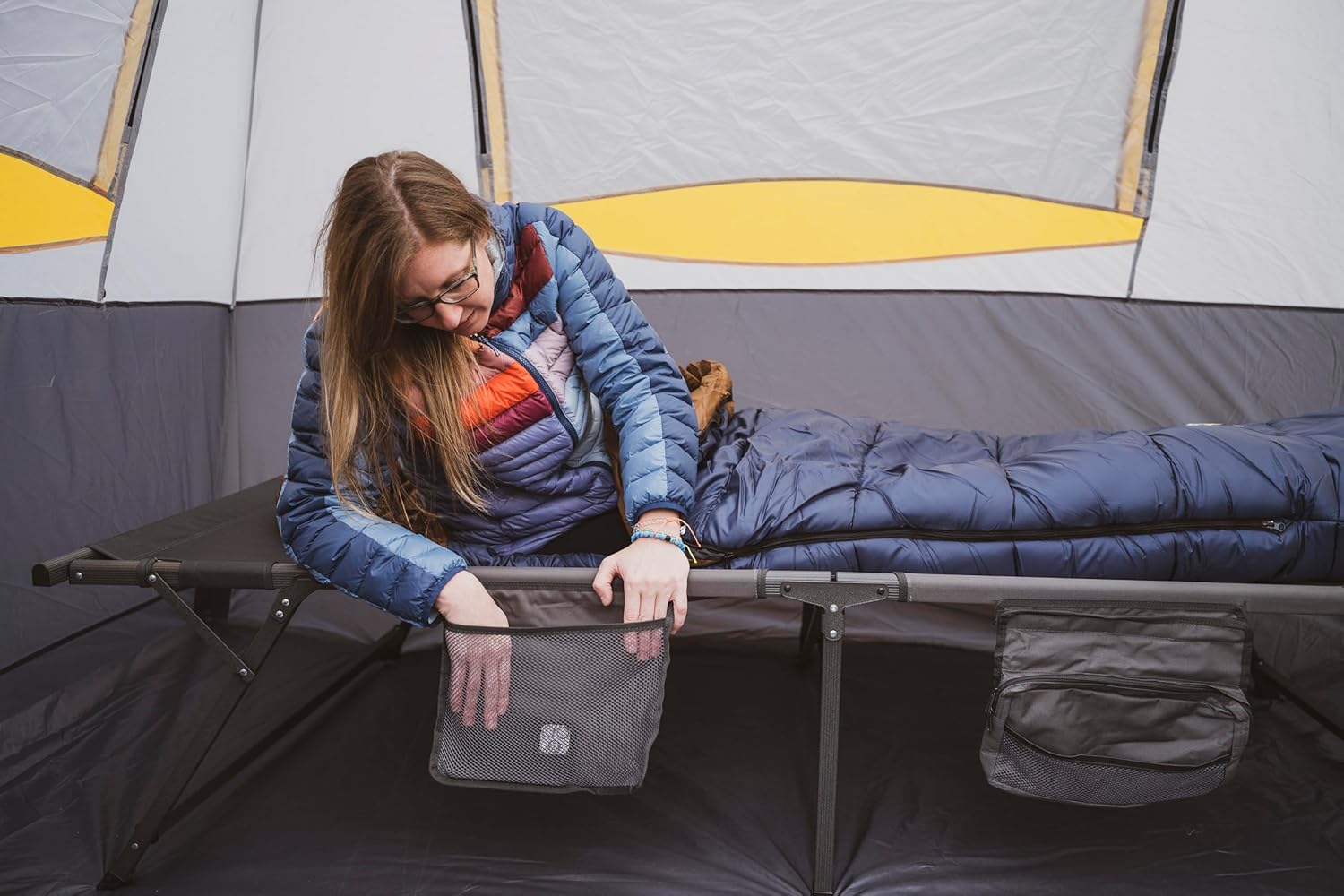 Browning Camping Titan Cot XL - Oversized Foldable Camping Cot for Adults, 450 lb. Weight Capacity, Durable Bed for Outdoor Adventures and Comfortable Sleeping Solution