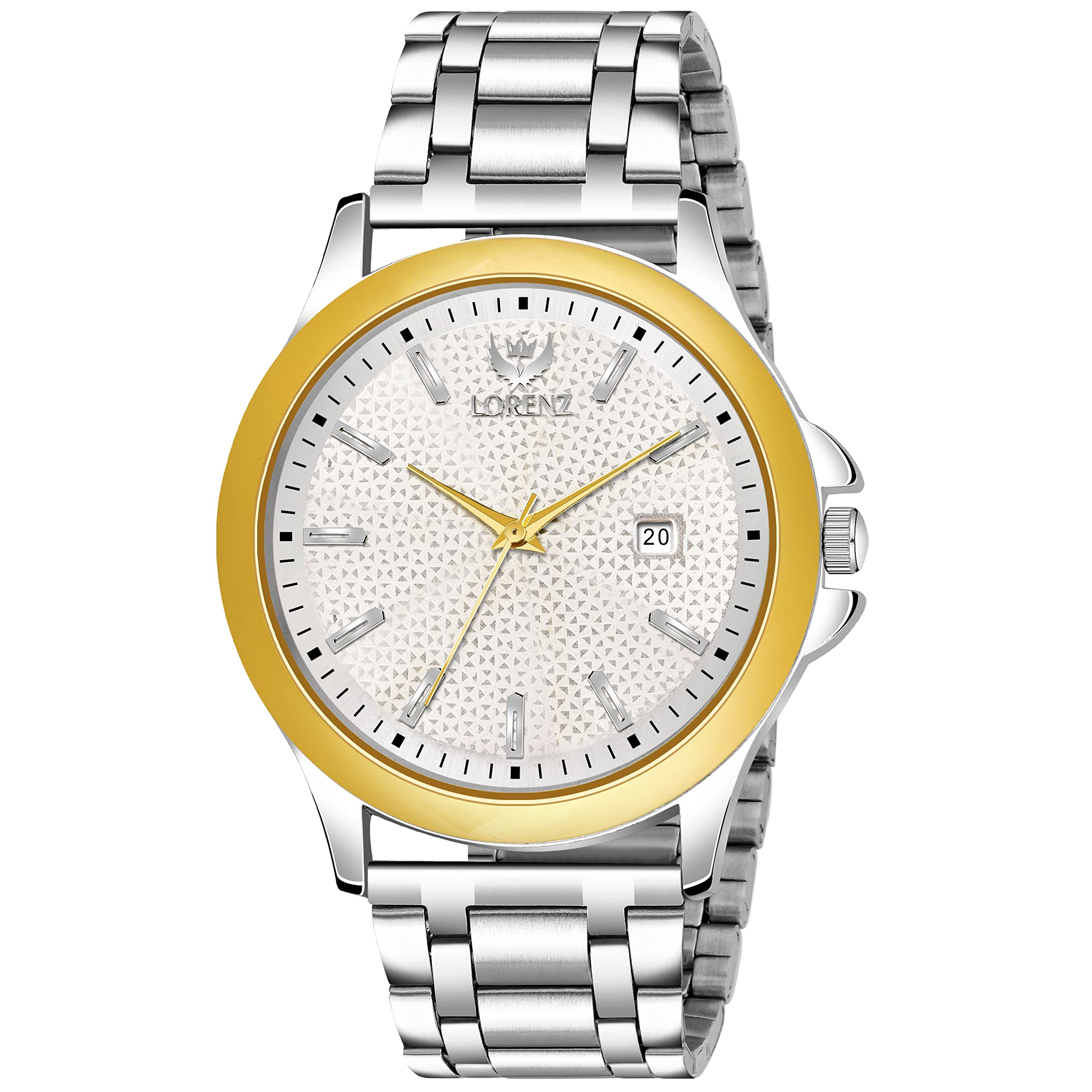 LORENZ Analogue Date Functioning Stainless Steel Chain Watch for Men | MK-4050R (B0C2V2P6F9) Amazon Price History, Amazon Price Tracker