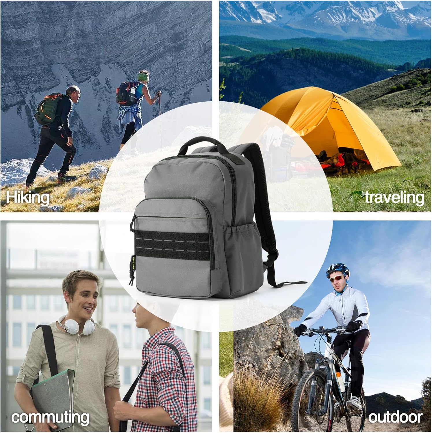 Tactical Travel Laptop Backpack For Men Large Heavy Duty Work Backpack Airline Approved Hiking Waterproof Backpack