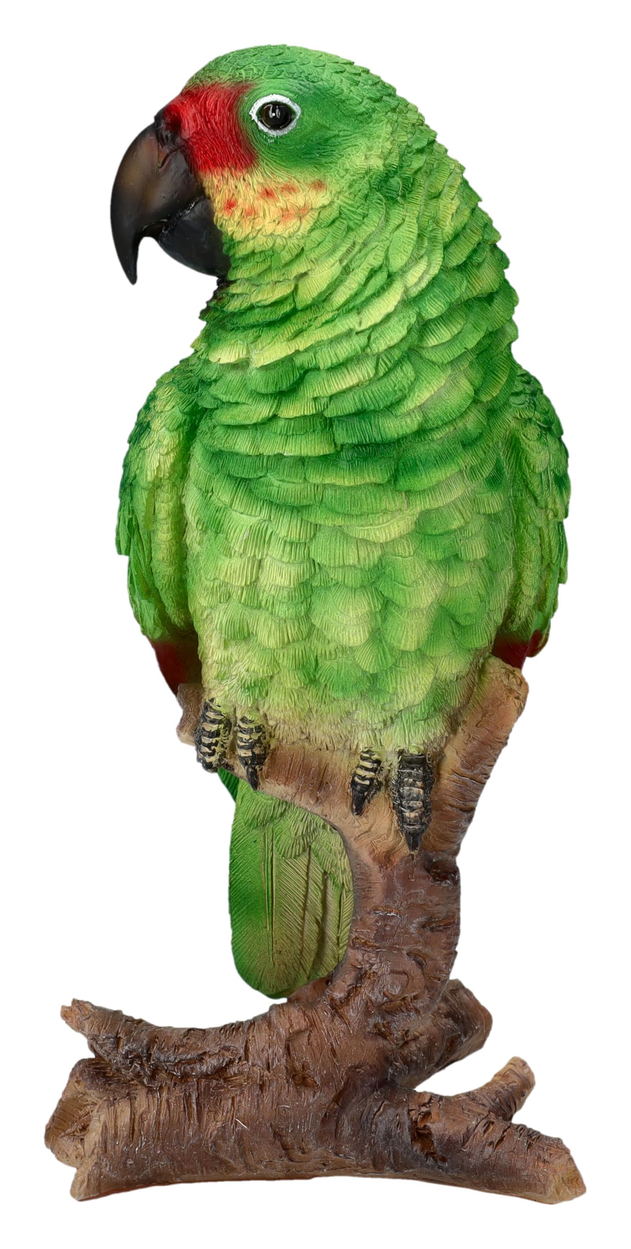 Figuren Shop GmbH Gartenfigur Grüner Papagei – lebensechte Papagei Dekofigur von HotAnt, exotische Tierfigur 22,5 cm