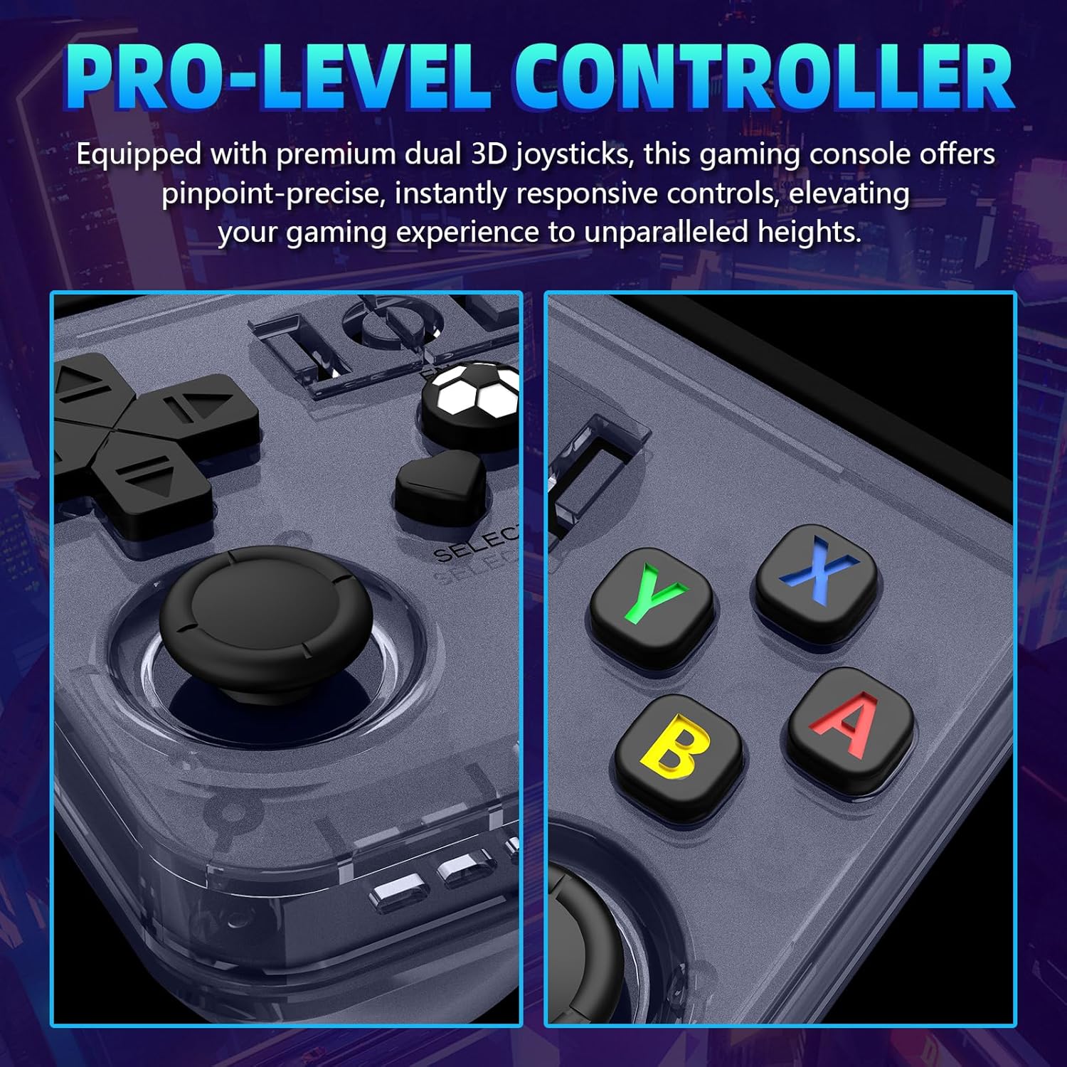 R36MAX Retro Handheld Game Console,128GB Open Source System Support 30+ Emulator Console,4.0 Inch IPS Screen Retro Gaming Console,4000mAh Battery,Portable Video Game Console for Christmas (Gray)