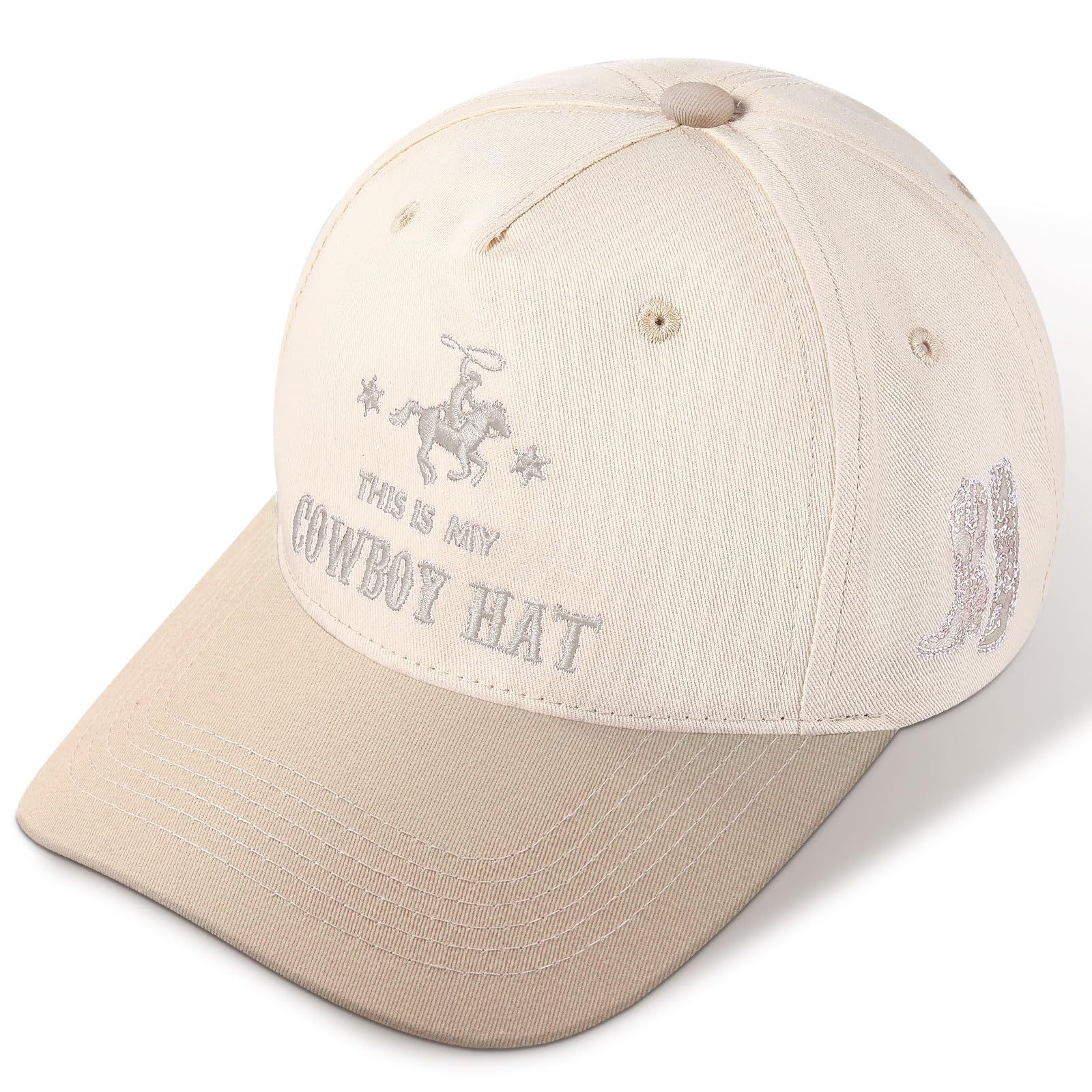 JaGely Two Tone Western Cowboy/Cowgirl Trucker Hat for Women Men Gift Vintage Embroidered Country Baseball Cap