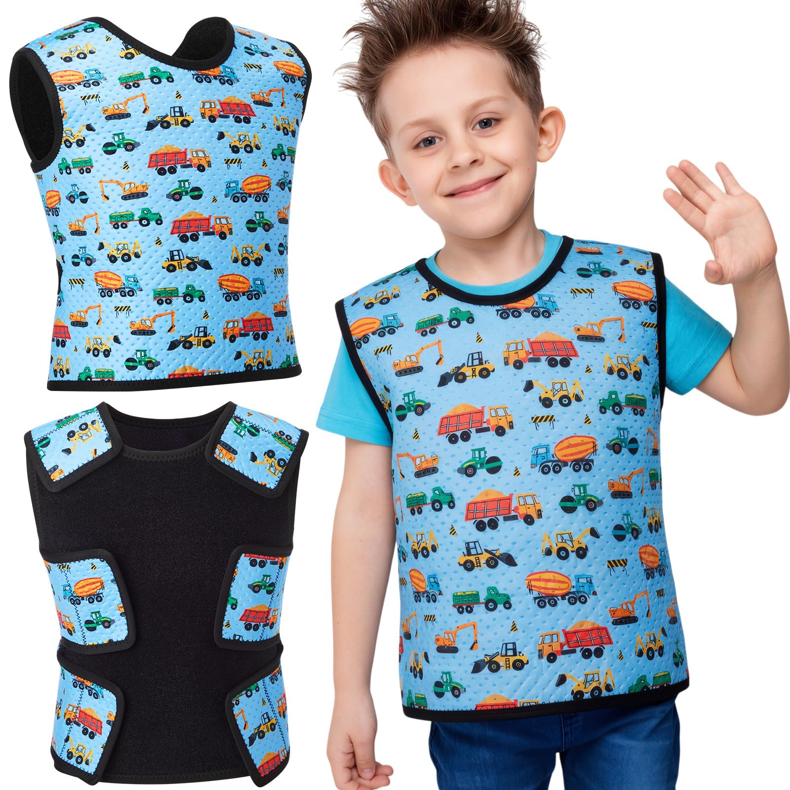 Janmercy Kid Compression Vest, Age 2 to 9, Truck, Small