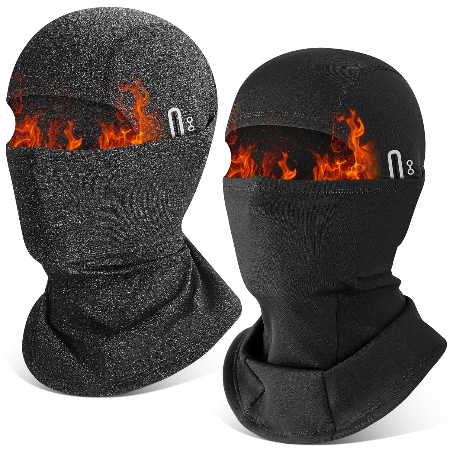 2 PCS Winter Balaclava Ski Mask for Men & Women, Windproof Face Mask Warm Hood for Cold Weather Sking Snowboarding Bicycle Outdoor Sports…
