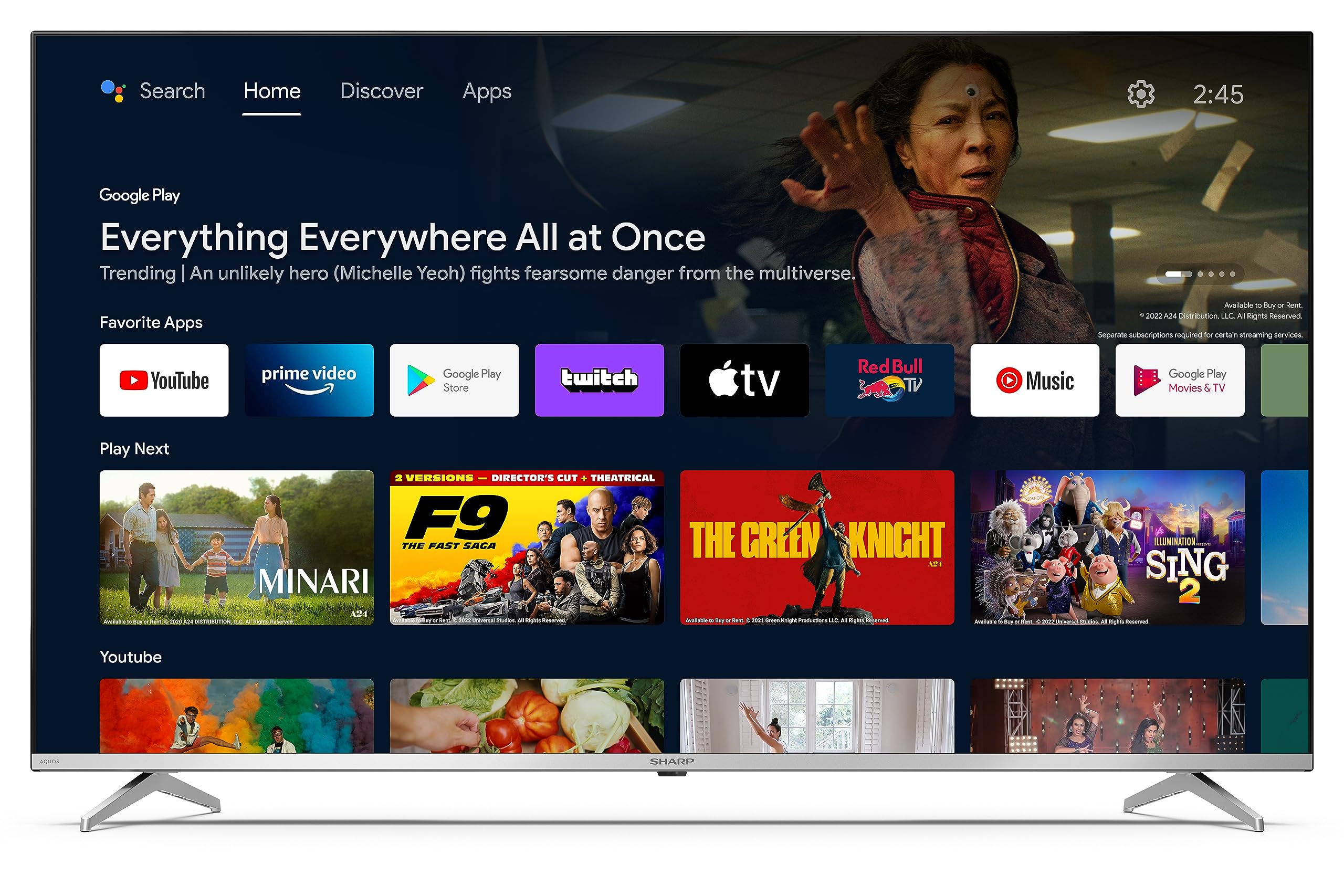 TV Quantum Dot Sharp 55FP6EA UHD 4xHDMI 55 Pollici - Dettaglio