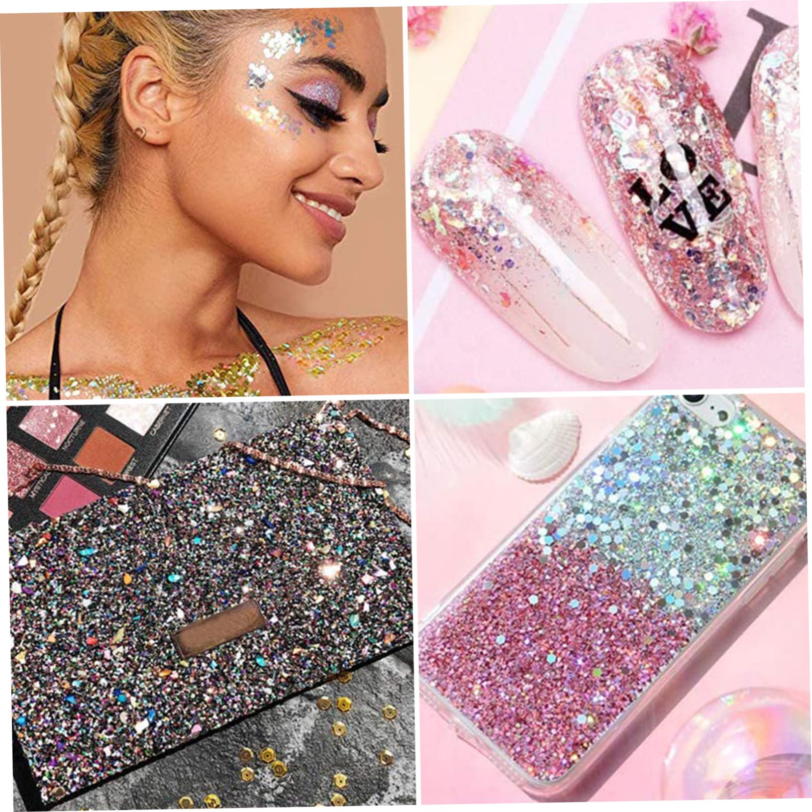 MAGICLULU 36 Scatole Scintillio occhi viso corpo gioielli gel glitterato olografico paillettes glitterate sul viso glitter per trucco Accessori