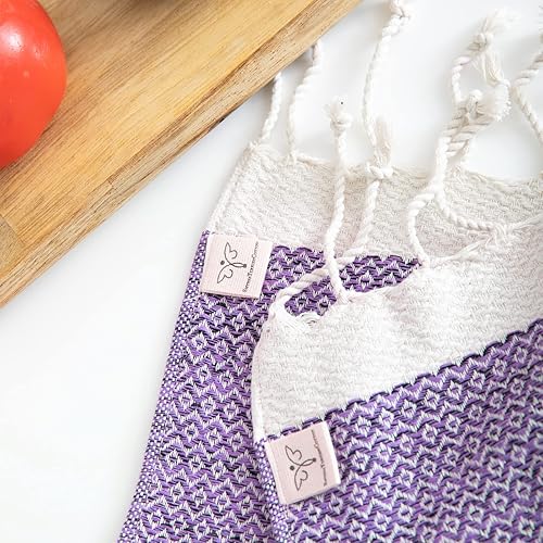 Miniatura 40 de Smyrna Turkish Cotton- Paquete de 6 paños de cocina de 100% algodón natural, 12x12 pulgadas, lavables a máquina, ultra suaves, absorbentes, Beige