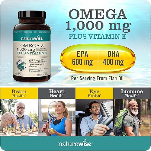 Miniatura 10 de NatureWise Total Colon Care Fiber Cleanse y Omega 3 cápsulas de aceite de pescado 60 unidades cada una