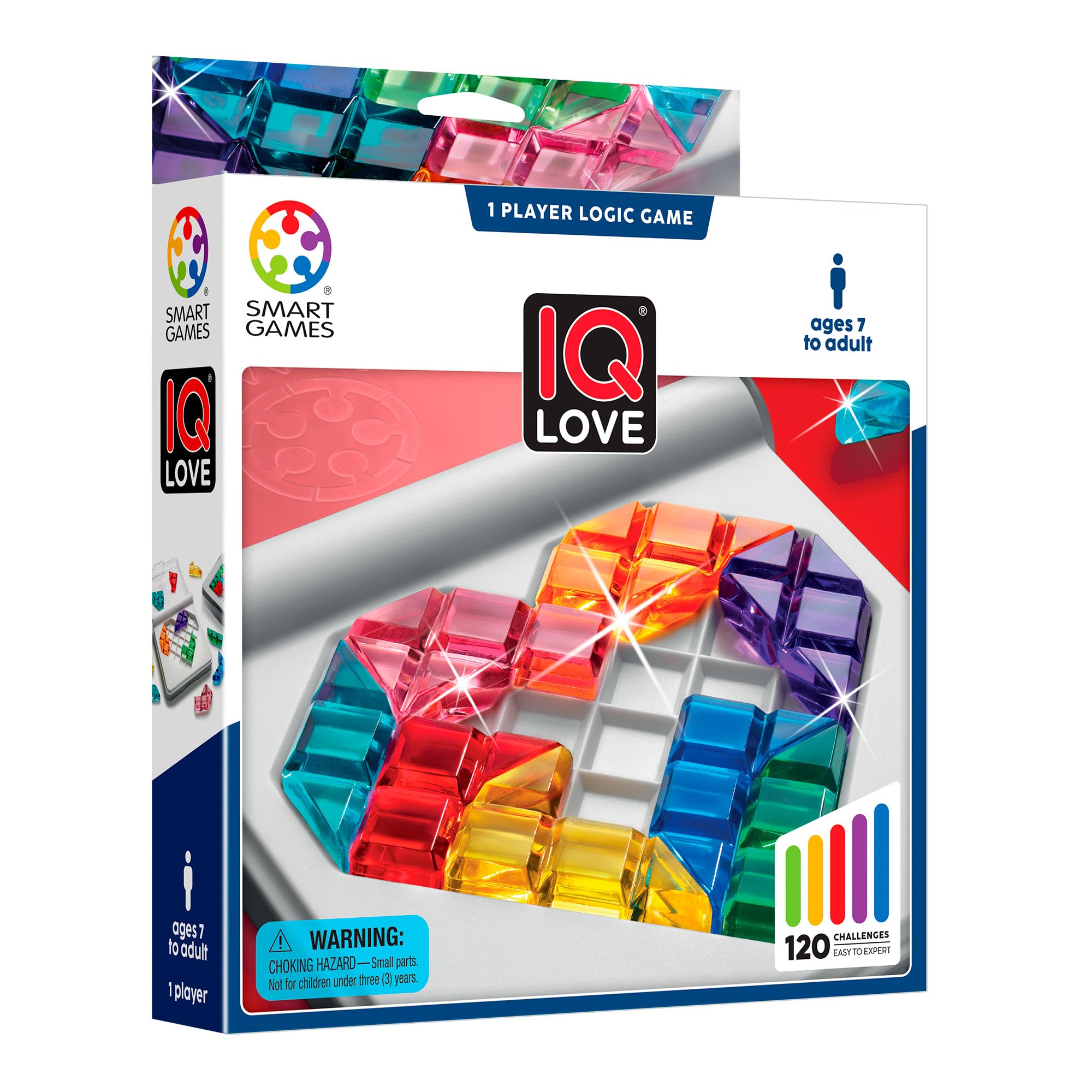 smart games - IQ Love, Puzzle Game with 120 Challenges, 2 Playing Modes, 7+ Years - 3